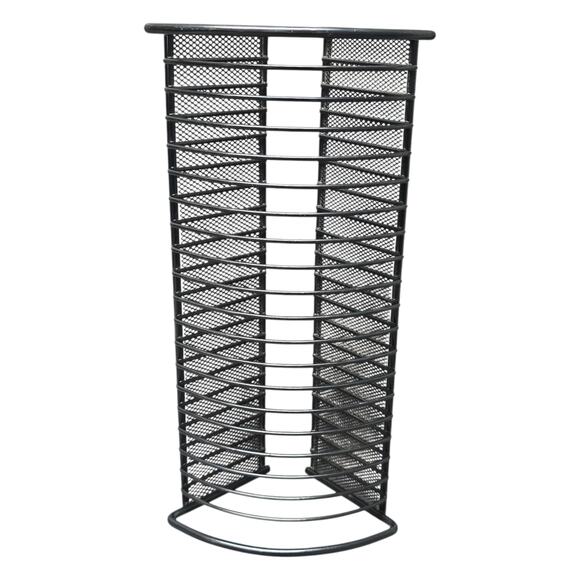Black Metal CD Holder Shelf Organizer Rack Stand Tower for Compact Disc CDs - Picture 1 of 9